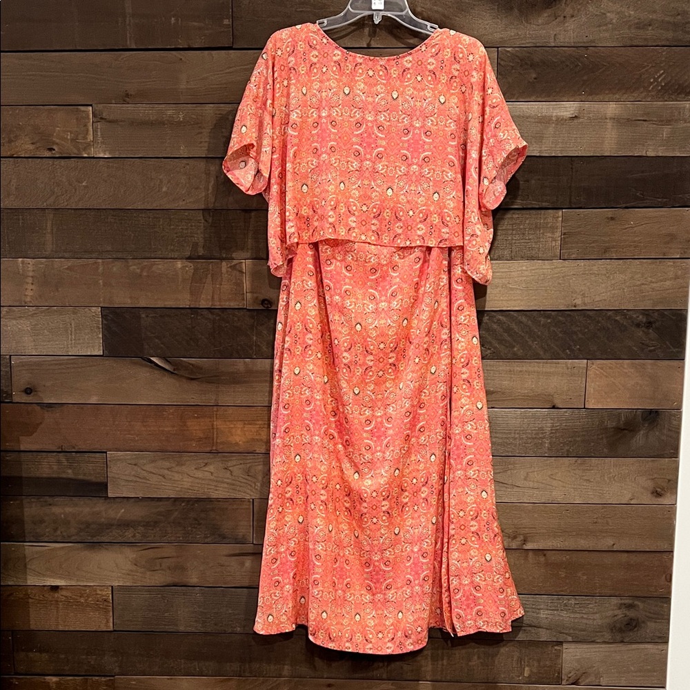 Free People Pink Printed Two-Piece skirt set size 8 - Picture 2 of 8
